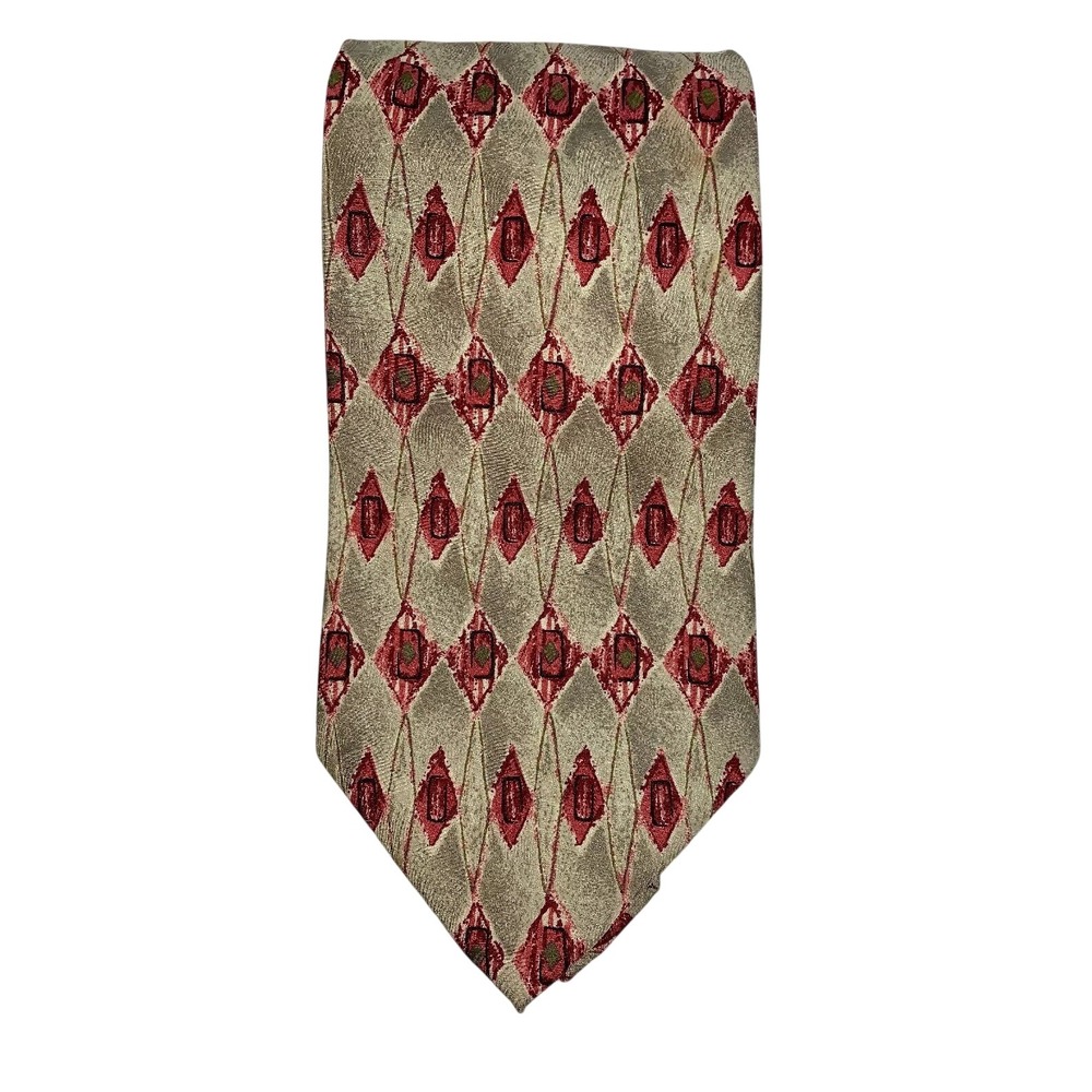 Paul Fredrick‎ Mens Geometric 100% Italian Silk Necktie MADE in USA - Picture 2 of 12